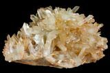 Wide Tangerine Quartz Crystal Cluster - Madagascar #107084-2